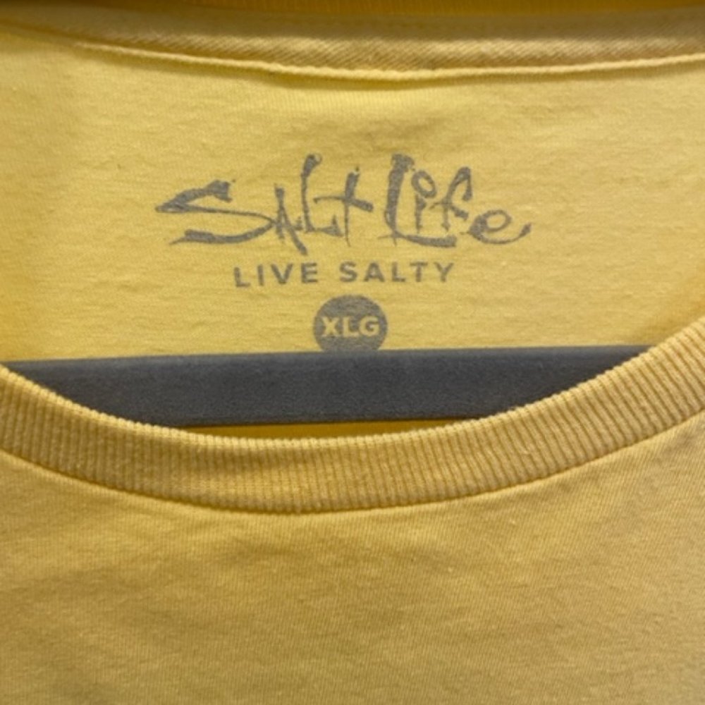 Mens Yellow Salt Life T Shirt - Picture 3 of 3